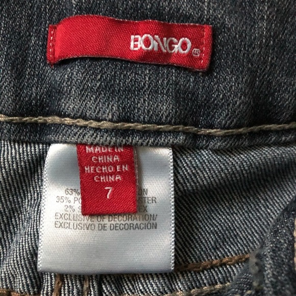 BONOBOS Womans Jeans Frayed Denim Shorts Crystal Encrusted Whiskering Sz 28 - Picture 6 of 10